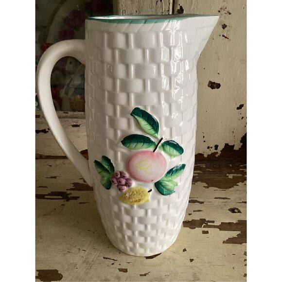 Vintage Mid-Century MCM Ceramic Pitcher and 5 Glasses Set Japan - Picture 8 of 12